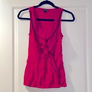 Express Pink Ruffle Tank Top